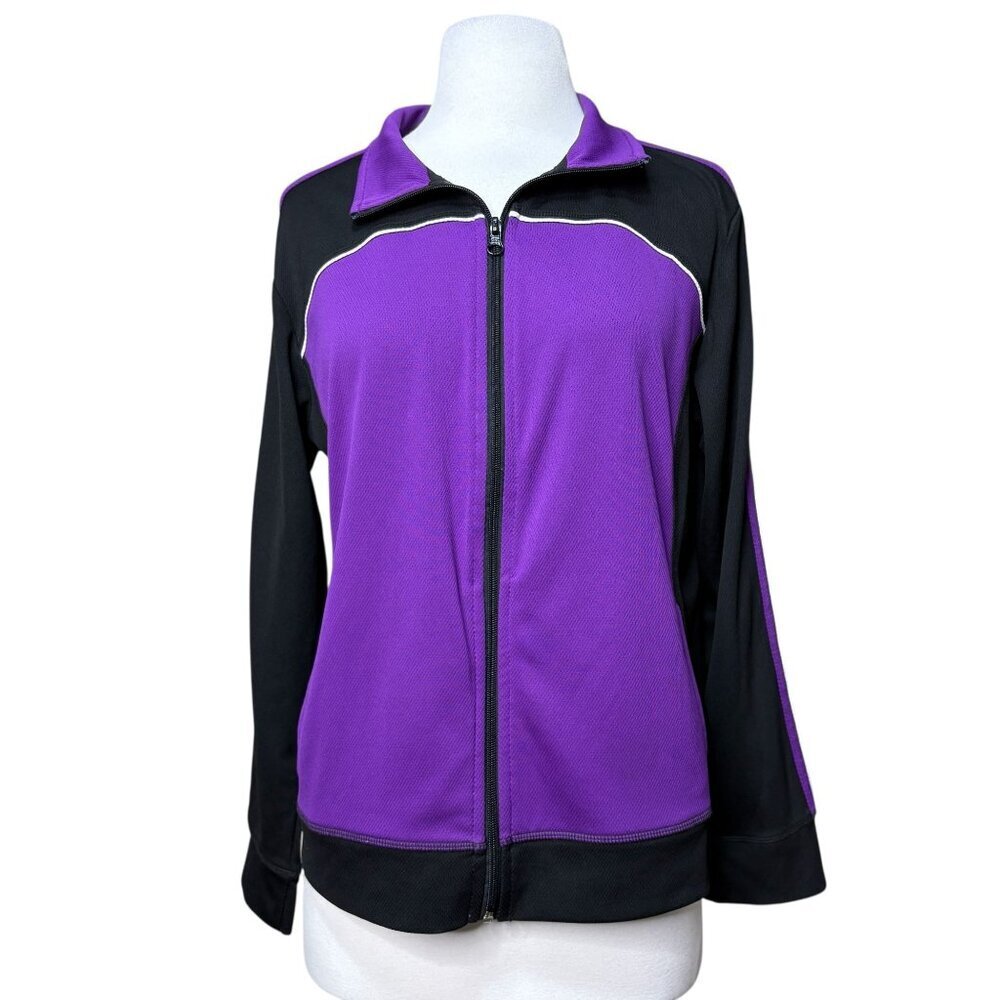 Made For Life Jacket Size Petite Large Black and Purple